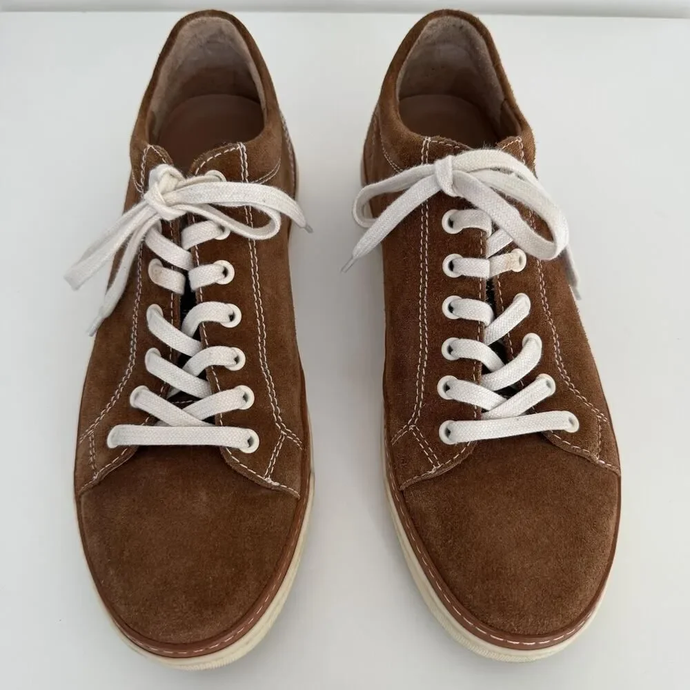 Allen Edmonds Shoes Sneakers Mens 9.5 D Brown Suede Porter Derby Lace Up Sneaker